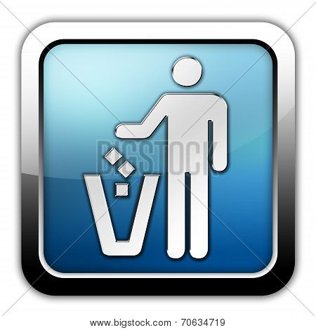 Icon, Button, Pictogram Litter Container