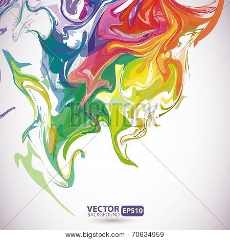 Colorful stains of paint abstract background