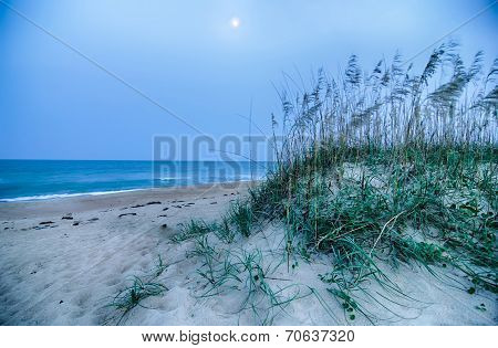 Beautiful Empty Beach At Sunrise