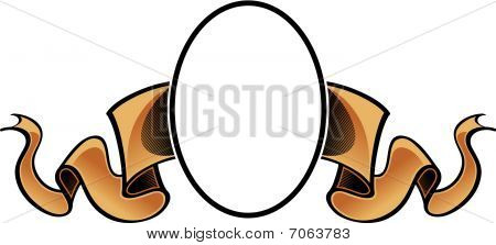 Vignetta ovale araldico arte vettoriale clip