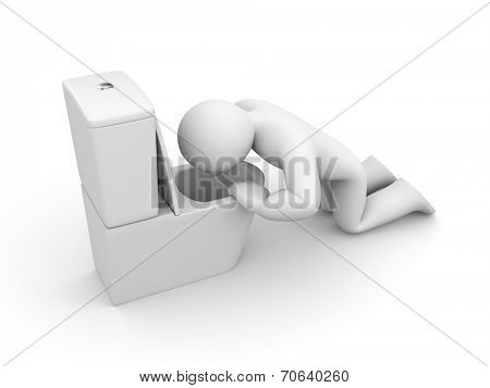 Man pukes