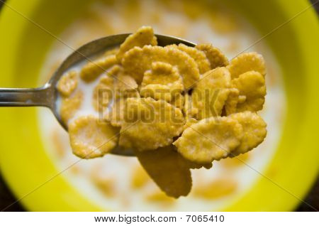 Platen met cornflakes.