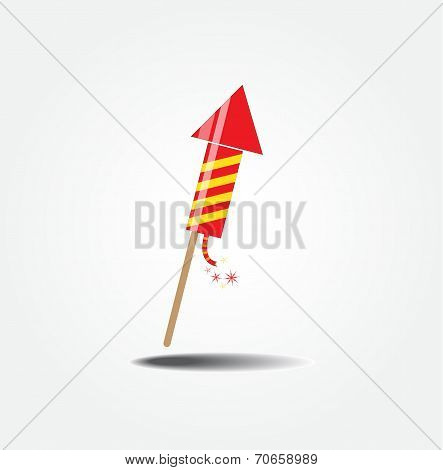 Color Fireworks Rocket