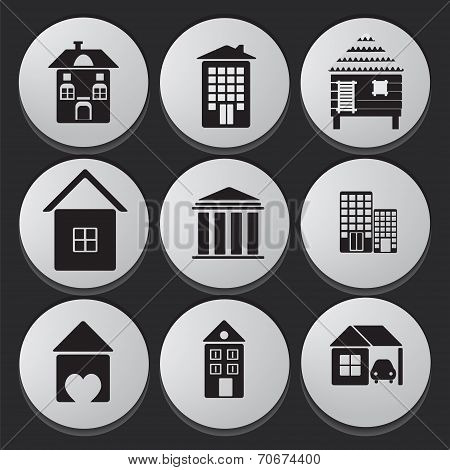 House And Building Icon Set