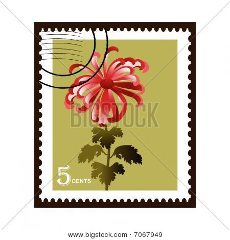 Timbre chrysanthème