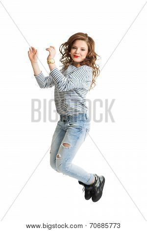 Girl in a striped vest