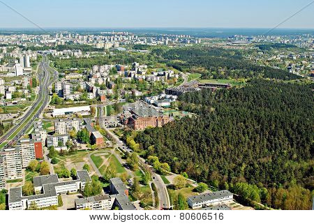 Vilnius City Capital Of Lithuania Aerial View