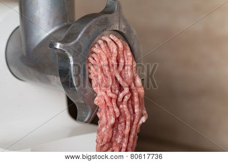 Mincer With Fresh Chopped Meat