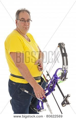 Male Holding A Bow And Arrow