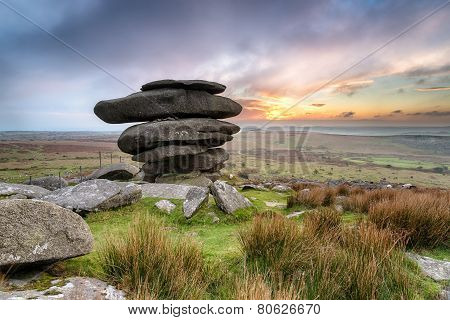 The Cheesewring A Rock Formation On Bodmin Moor
