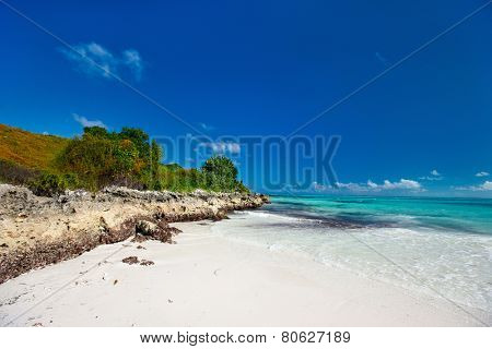 Beautiful coast at Exuma island on Bahamas