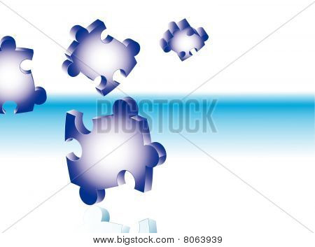 fallende Puzzleteile Vektor-Hintergrund