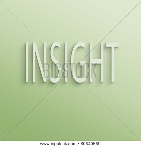text on the wall or paper, insight 