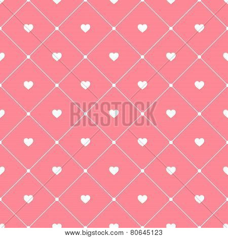 vector seamless background with litlle hearts