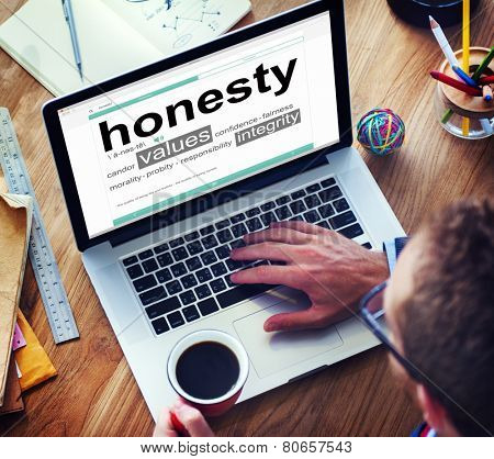 Digital Dictionary Honesty Values Integrity Concept