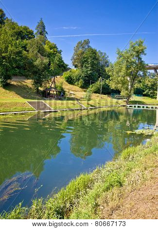 Green Landscape Of Korana River