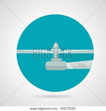 Drone propeller flat vector icon