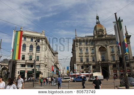 Piazza Cordusio In Milan