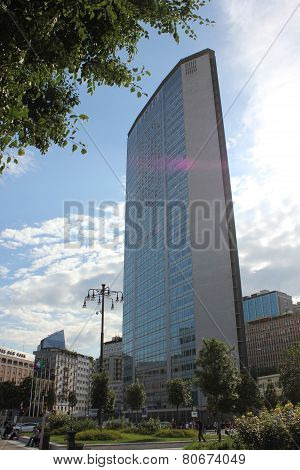 Pirelli Skyscraper Building In Milan