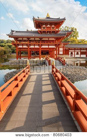 The Phoenix Hall of Byodo-in Temple in Kyoto Japan