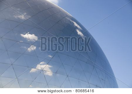 glass dorm with blue sky