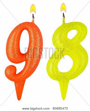 Birthday Candles Number Ninety Eight