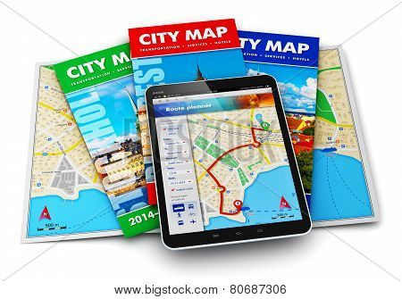 GPS navigation, travel and tourism concept