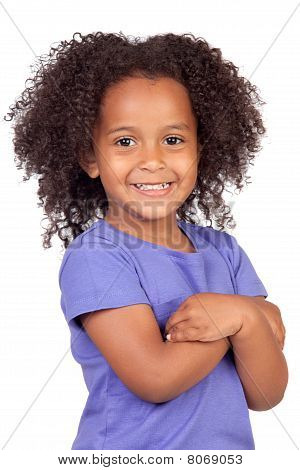 Adorable afrikanischen Mädchen mit schönen Frisur