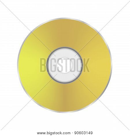 Gold Compact Disc Icon
