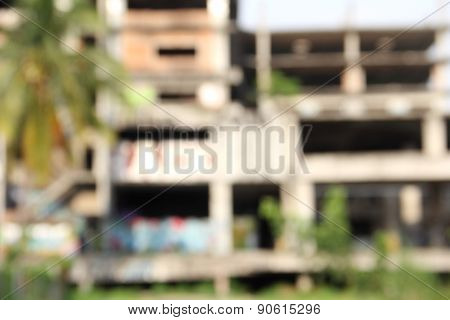 Blur Old Abandone Building