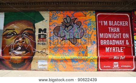 Mural art at JMZ Walls in Brooklyn