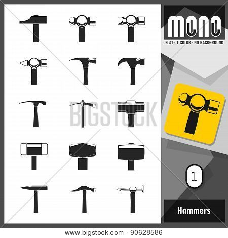 Mono Icons - Hammers 1