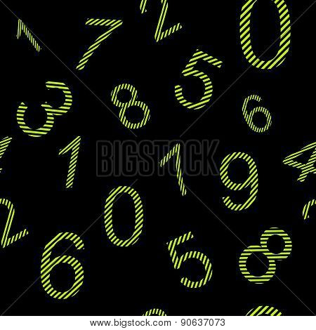 Endless pattern numbers with stripes