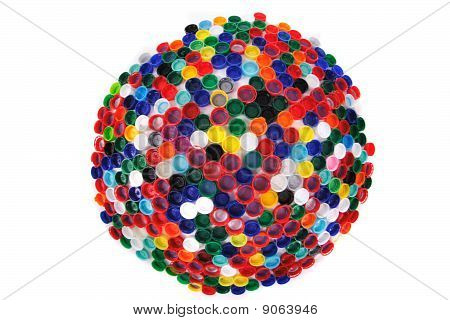 Plastic doppen achtergrond