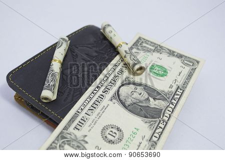 three dollars in wallet