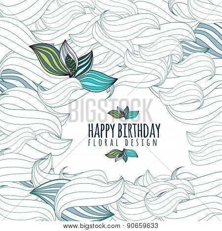 Happy Birthday Greeting Card. Frame Design