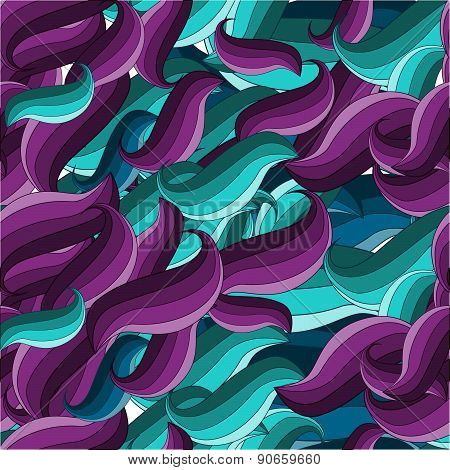 Seamless Pattern With Wavy Scale Texture.