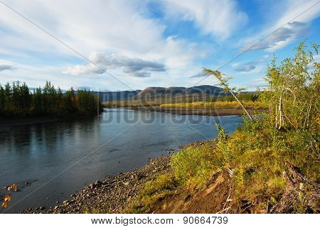 Blue River Under The Blue Sky.