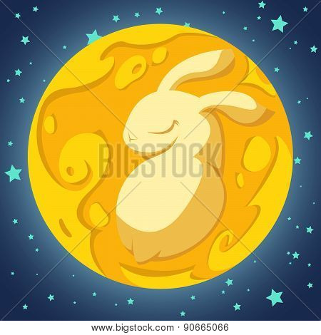 Rabbit in the moon