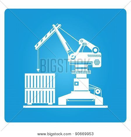 seaport crane and containers