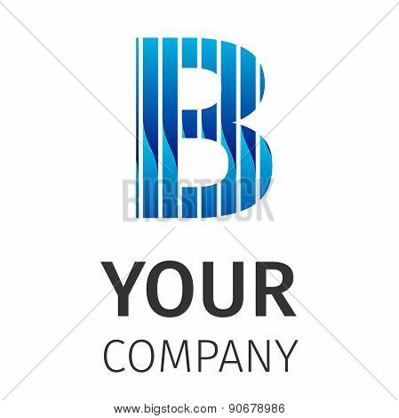 Abstract blue logo B