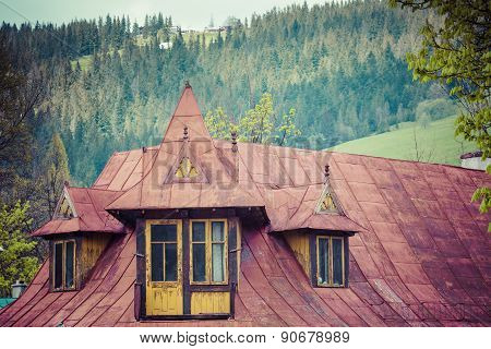 Traditional Polish Wooden Hut From Zakopane, Poland.