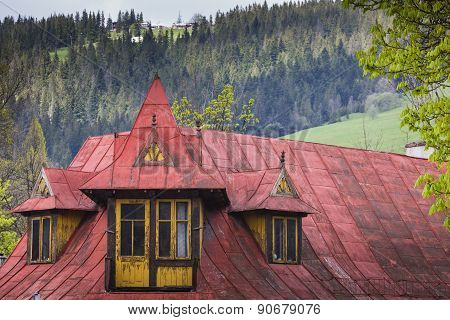 Traditional Polish Wooden Hut From Zakopane, Poland.