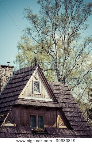 Traditional Polish Wooden Hut From Zakopane, Poland.