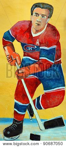 Street art Montreal Maurice Richard