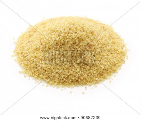 bulgur wheat , Turkish food isolated on white background