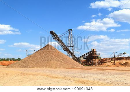 Heavy Equipment at a rock Quarry