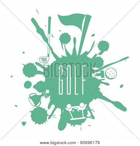 golf design over white background vector illustration