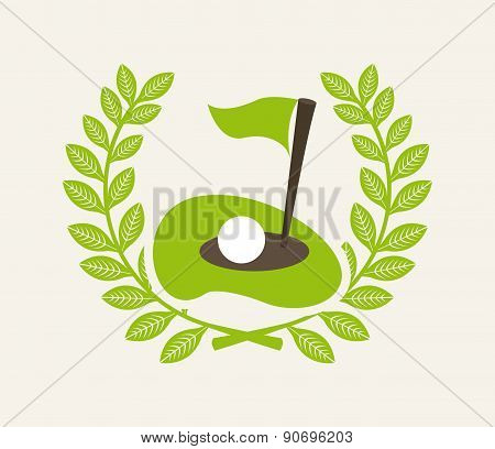 golf design over white background vector illustration