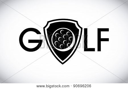 golf design over gray background vector illustration